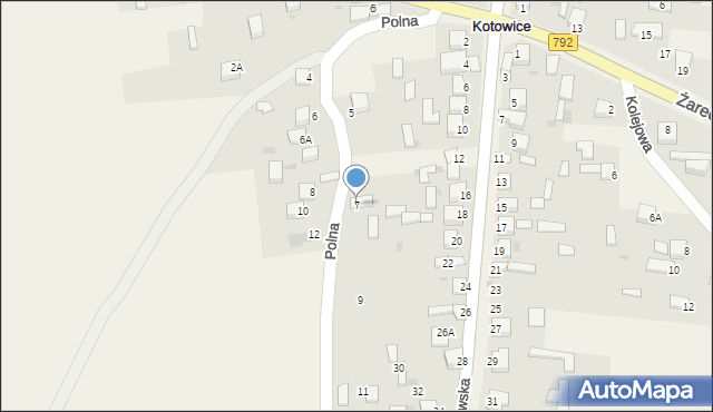 Kotowice, Polna, 7, mapa Kotowice