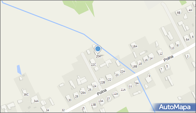 Kotuń, Polna, 20A, mapa Kotuń
