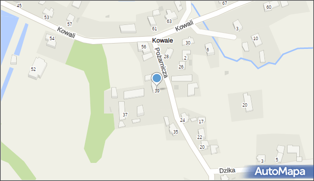 Kowale, Pożarnicza, 39, mapa Kowale