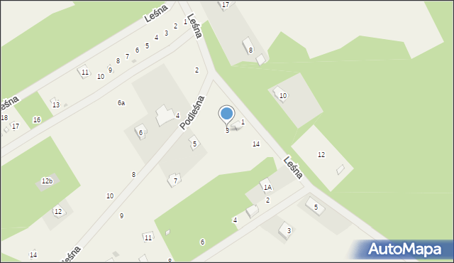 Kowalicha, Podleśna, 3, mapa Kowalicha