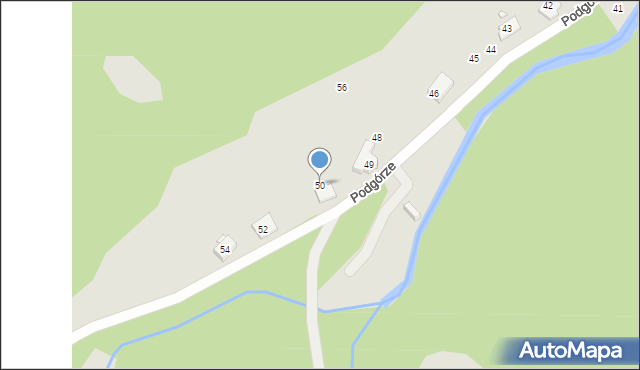 Kowary, Podgórze, 50, mapa Kowary