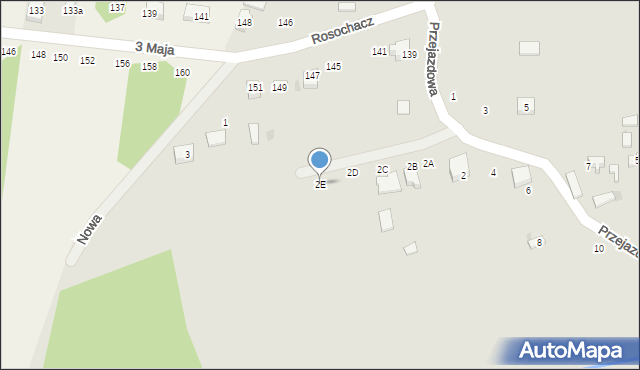 Koziegłowy, Poprzeczna, 2E, mapa Koziegłowy