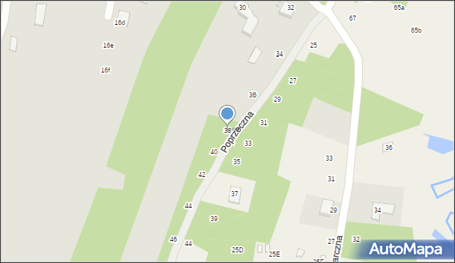 Koziegłowy, Poprzeczna, 38, mapa Koziegłowy