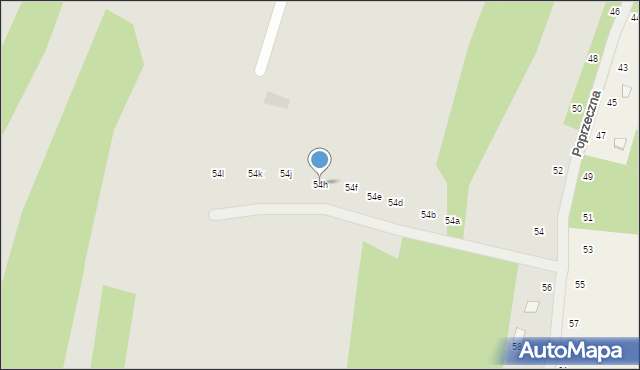 Koziegłowy, Poprzeczna, 54h, mapa Koziegłowy