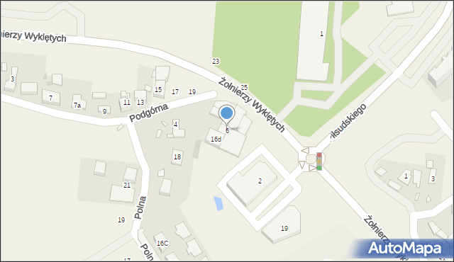 Koziegłowy, Podgórna, 6, mapa Koziegłowy