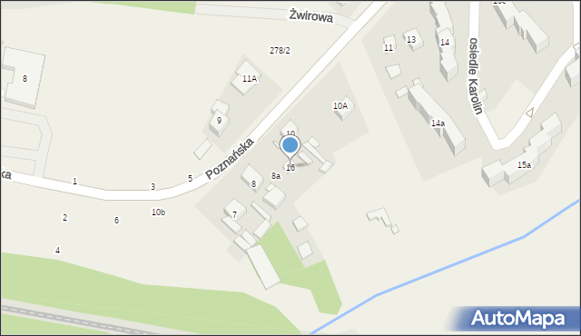 Koziegłowy, Poznańska, 16, mapa Koziegłowy