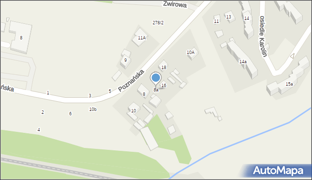 Koziegłowy, Poznańska, 8a, mapa Koziegłowy