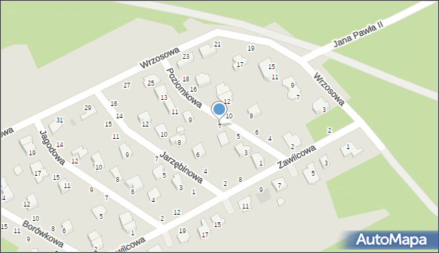 Kozienice, Poziomkowa, 7, mapa Kozienice