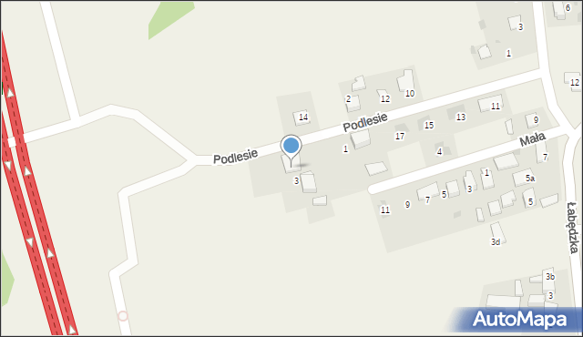 Kozłów, Podlesie, 7, mapa Kozłów