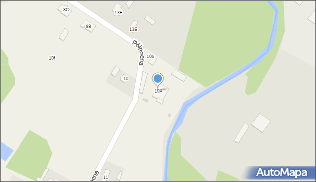 Kozłów Biskupi, Północna, 10A, mapa Kozłów Biskupi