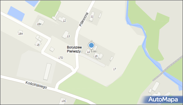 Kozłów Biskupi, Północna, 15, mapa Kozłów Biskupi