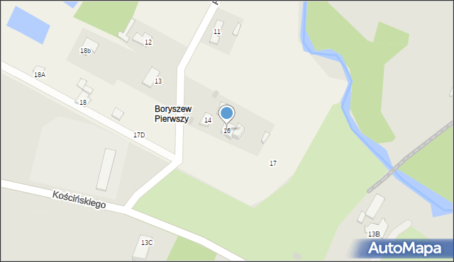 Kozłów Biskupi, Północna, 16, mapa Kozłów Biskupi