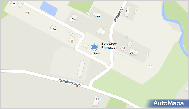 Kozłów Biskupi, Północna, 17D, mapa Kozłów Biskupi