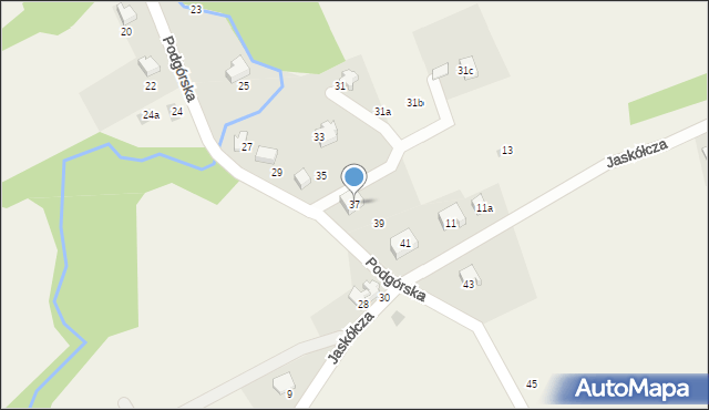 Kozy, Podgórska, 37, mapa Kozy