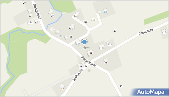 Kozy, Podgórska, 39, mapa Kozy