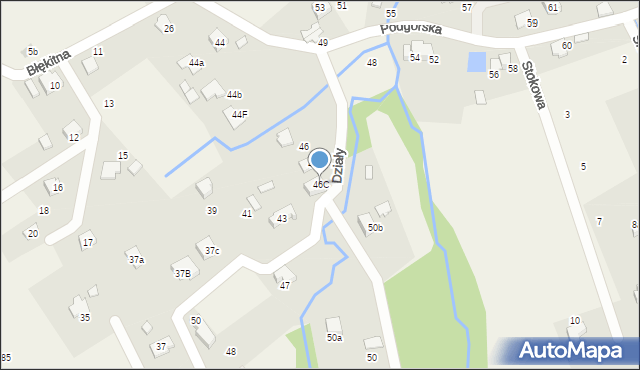 Kozy, Podgórska, 46C, mapa Kozy