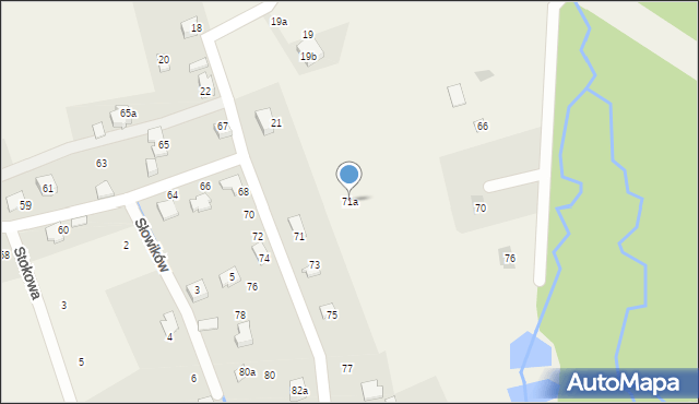 Kozy, Podgórska, 71a, mapa Kozy