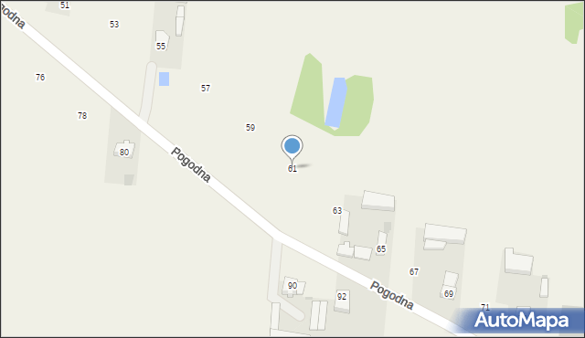 Krągola, Pogodna, 61, mapa Krągola