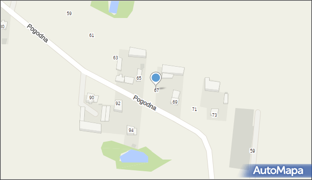 Krągola, Pogodna, 67, mapa Krągola