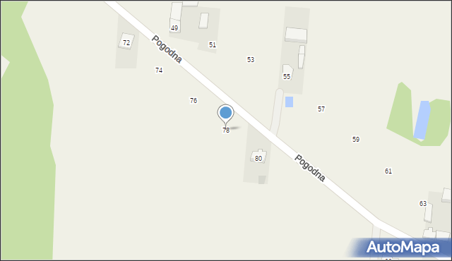 Krągola, Pogodna, 78, mapa Krągola