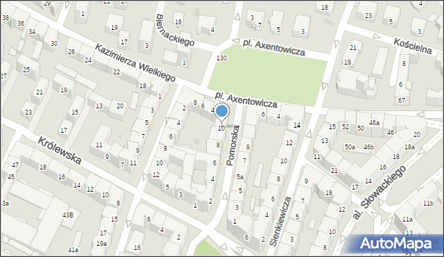 Kraków, Pomorska, 10, mapa Krakowa