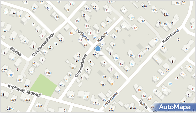 Kraków, Podłącze, 8, mapa Krakowa