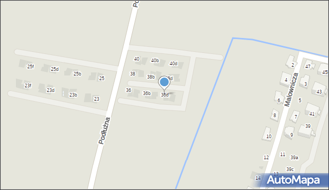 Kraków, Podłużna, 36d, mapa Krakowa