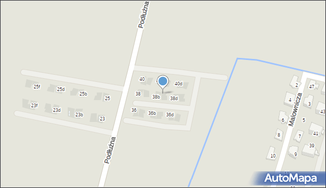 Kraków, Podłużna, 38c, mapa Krakowa