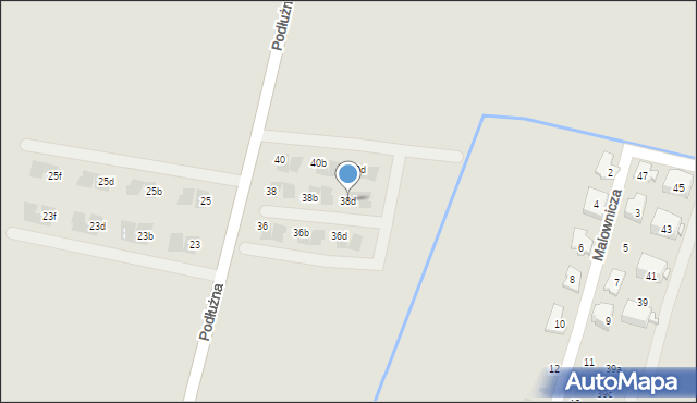 Kraków, Podłużna, 38d, mapa Krakowa