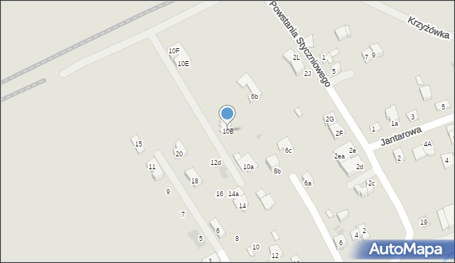 Kraków, Powstania Styczniowego, 10B, mapa Krakowa