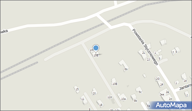 Kraków, Powstania Styczniowego, 10E, mapa Krakowa