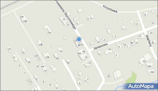 Kraków, Powstania Styczniowego, 2F, mapa Krakowa