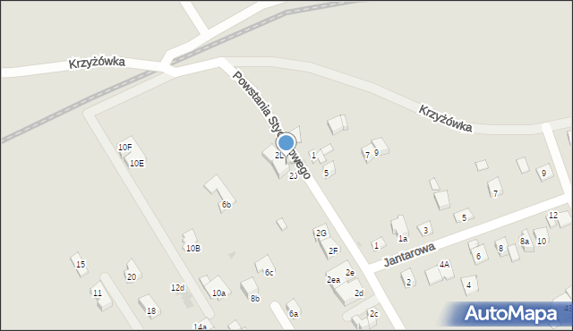 Kraków, Powstania Styczniowego, 2K, mapa Krakowa