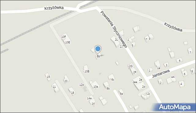 Kraków, Powstania Styczniowego, 6b, mapa Krakowa