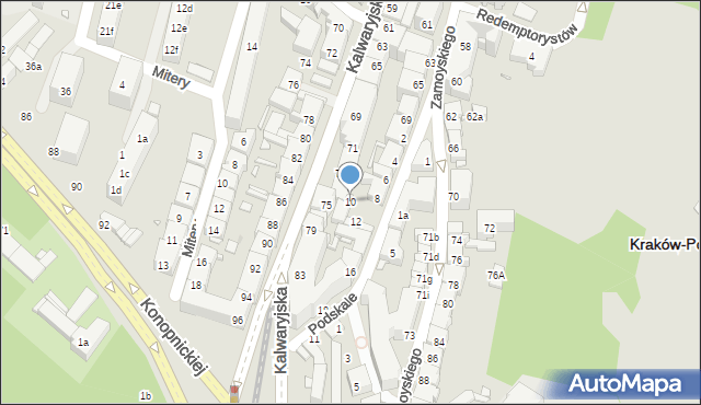 Kraków, Podskale, 10, mapa Krakowa