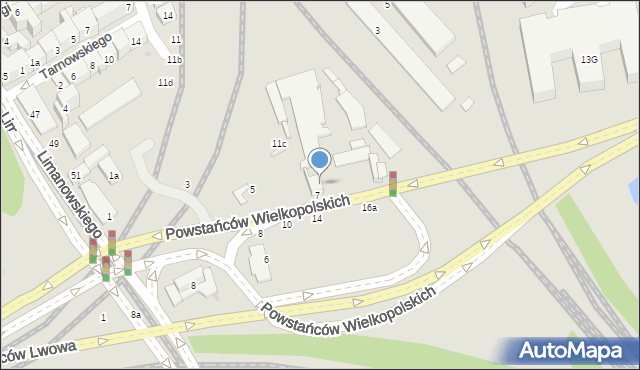 Kraków, Powstańców Wielkopolskich, 7a, mapa Krakowa