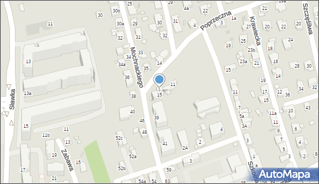 Kraków, Poprzeczna, 15a, mapa Krakowa