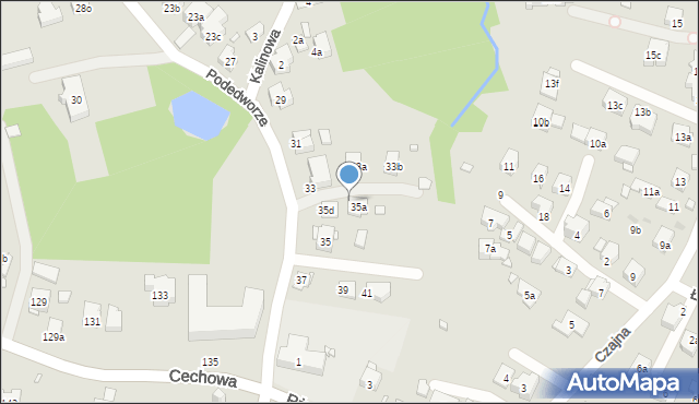 Kraków, Podedworze, 35b, mapa Krakowa