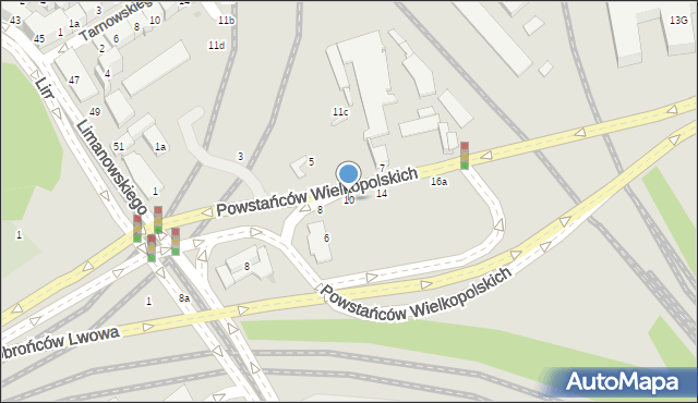 Kraków, Powstańców Wielkopolskich, 10, mapa Krakowa