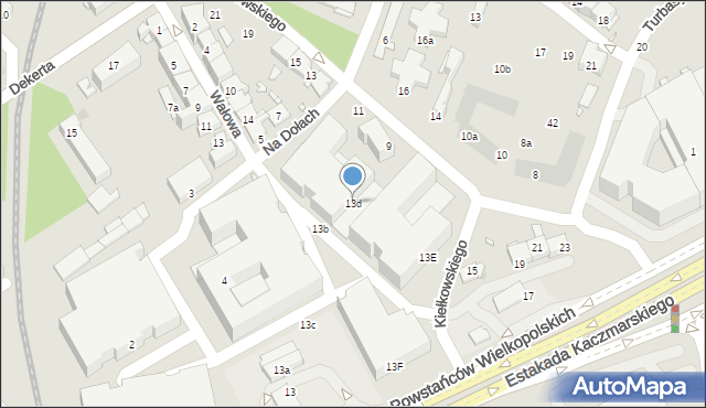 Kraków, Powstańców Wielkopolskich, 13d, mapa Krakowa