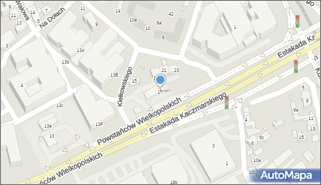 Kraków, Powstańców Wielkopolskich, 17, mapa Krakowa