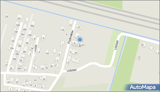 Kraków, Podmiłów, 6b, mapa Krakowa