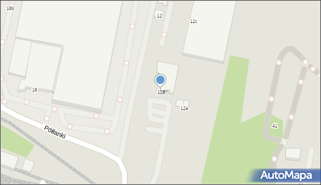 Kraków, Półłanki, 12B, mapa Krakowa