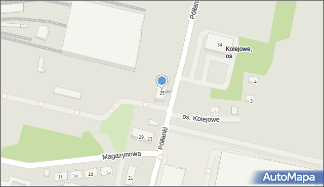 Kraków, Półłanki, 25, mapa Krakowa