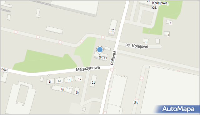 Kraków, Półłanki, 29, mapa Krakowa