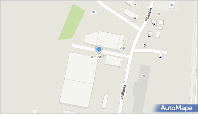 Kraków, Półłanki, 296, mapa Krakowa