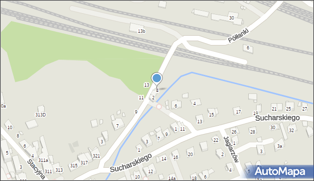 Kraków, Półłanki, 4, mapa Krakowa