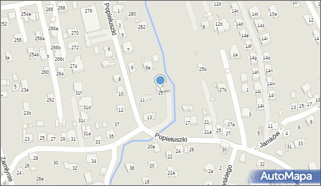 Kraków, Popiełuszki Jerzego, bł. ks., 15, mapa Krakowa