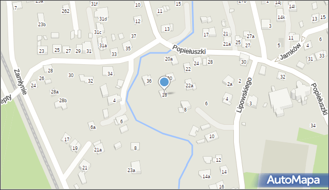 Kraków, Popiełuszki Jerzego, bł. ks., 18, mapa Krakowa