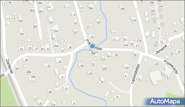 Kraków, Popiełuszki Jerzego, bł. ks., 20a, mapa Krakowa